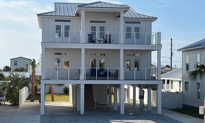 Mexico Beach House | Brand New Build in Mexico Beach, Gulf Views, and 1 Block From the Beach!