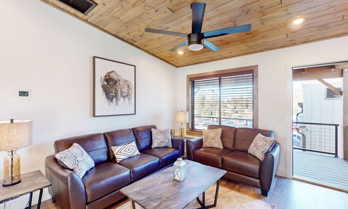 Torreon Condo | Brand-new condo with deck, mountain views, central AC, fireplace