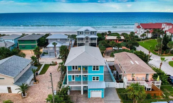 New Smyrna Beach House | BREATHTAKING OCEAN VIEW HOME, 6 BED/3.5 BATH, 3 STORY BEACH GETAWAY; ELEVATOR