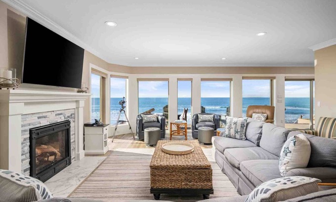 Roads End House | Breathtaking Panoramic Ocean and Beach Views from Home and Enormous Deck, Game Room & More