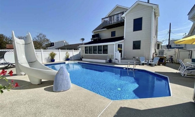 Brigantine House | Brigantine Private Oasis w/3 Bedroom+Loft & Inground pool w/slide *Pet Friendly