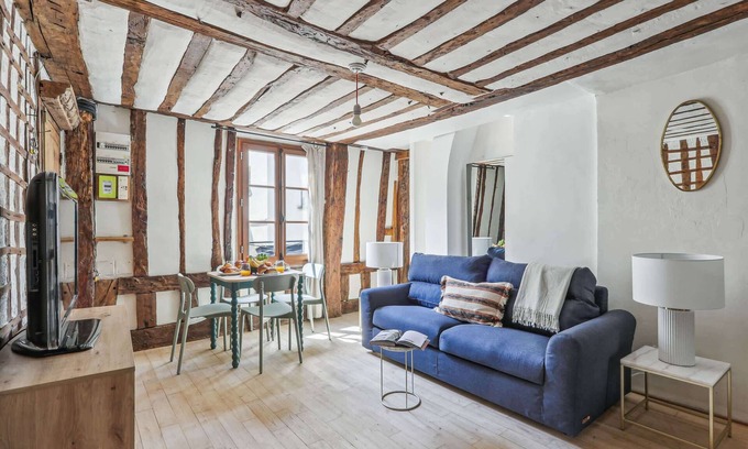 Vivienne Apartment | Bright 1BR - Walk to Louvre - Opera