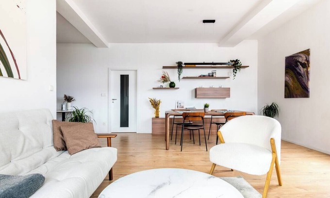 Prague 5 Apartment | Bright and airy mid-century modern flat