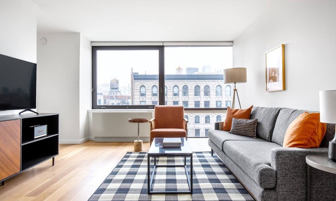 Union Square Apartment | Bright Flatiron 1BR w/Gym, Doorman, near USQ, train, by Blueground