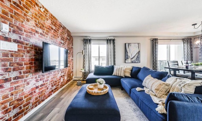 Southwest Edmonton Apartment | Bright Luxe Condo, AC, Top Floor, King Bed, Balcony!