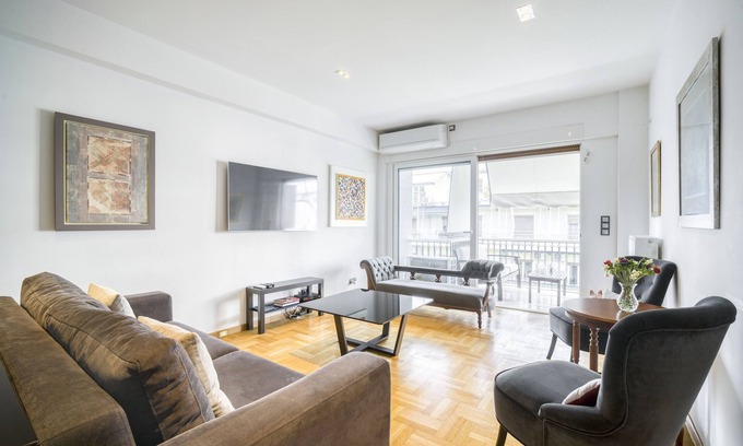 Pangrati Condo | Bright Spacious Luxury Apartment, Prime Central Athens