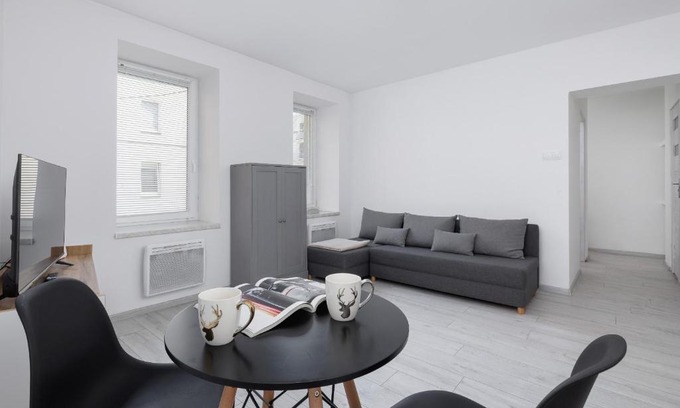 Chorzow Apartment | Bright Studio Chorzów for 4 Guests 1,6 km to Silesian Stadium by Noclegi Renters