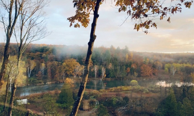 Wellston Cabin | Camp HighBridge 2 Bed 1 Bath Big Manistee River, Private Frontage. Bunk House!
