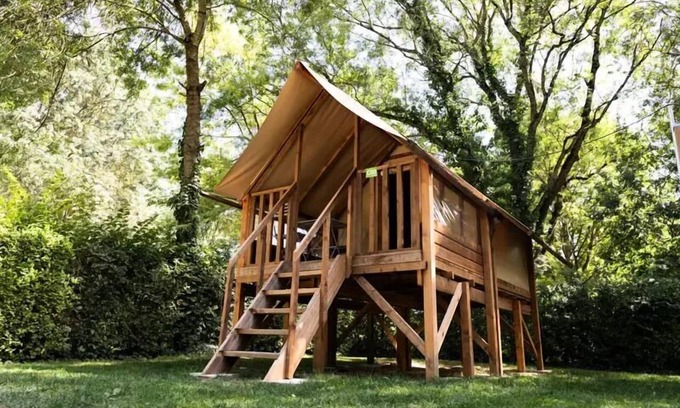 Brissac-Quince House | Camping de l'Etang* - Unusual Nature Cyclo Tent 2 rooms for 2 people - Without sanitary facilities - Without kitchenette