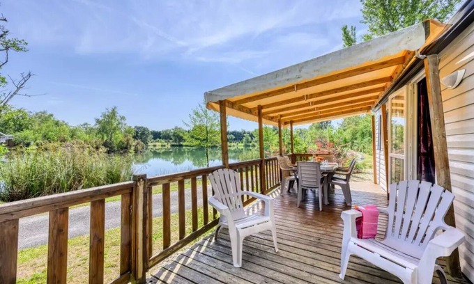 Saint-Sornin House | Camping maeva Escapades Les Étangs Mina * - Mobile home Premium 4 Rooms 6/8 People Pond Side + TV