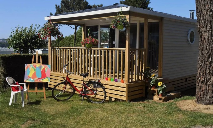 Binic House | Campsite LE PANORAMIC * - MOBILE HOME PANORAMA 25 M2 with covered terrace 4 people