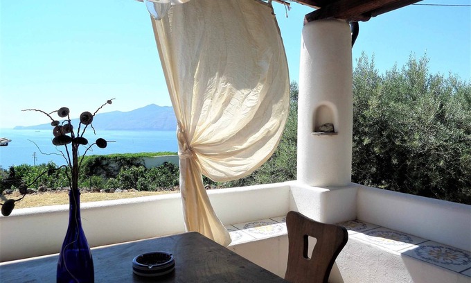 Santa Marina Salina House | Casa Cavalluccio Marino - sea view terrace