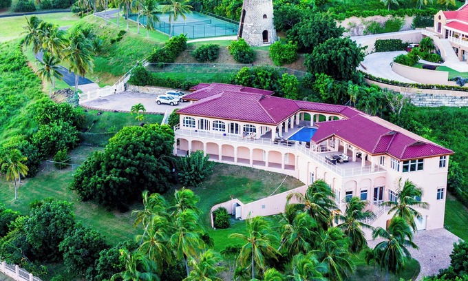 Testman Villa | Castaway Dreams 20 person Villa with Boat, Pool, Tennis Court, and Sugar Mill