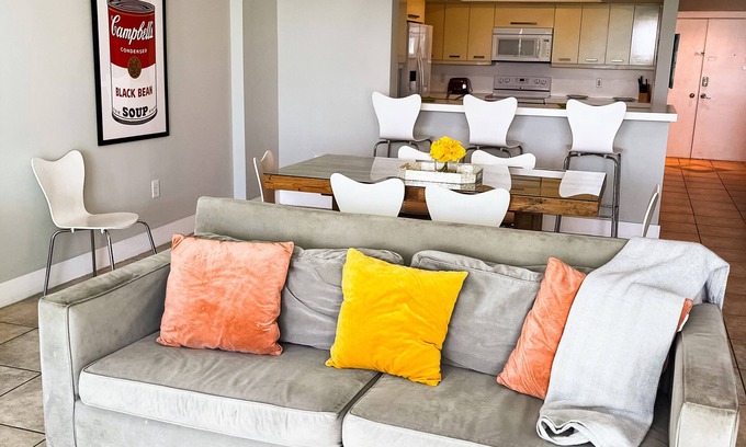 Mid Beach Condo | Castle Pavillon 8 Loft Beachfront with Balconies, Door to Boardwalk, Gym, Pool, Free Parking