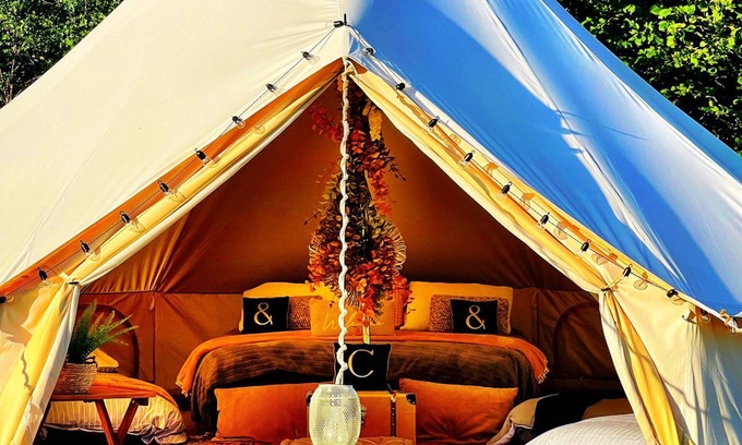 Longtown RV Rental | CAYO ~ RETREAT LUXURY BELL TENT GLAMPING WITH BESPOKE PRIVATE BATHROOM/WETROOMS