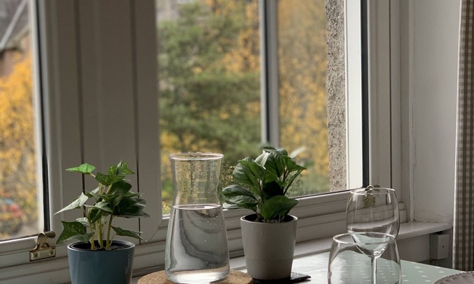 Peebles Cottage | Central apartment with river views and secure bike store