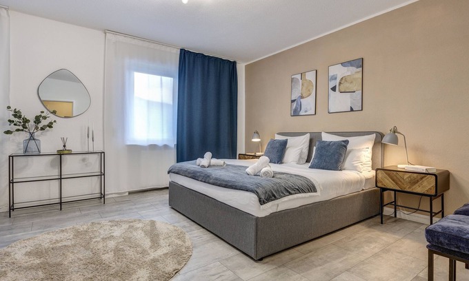 Mainz-Bingen Apartment | Central design apartment near the shore - 105 sqm - Parking - Kitchen - Netflix