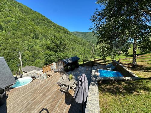 Boutx Ski Chalet | Chalet Le René-Sens - 5 pers - Grande terrasse - bain nordique SPA - Piscine