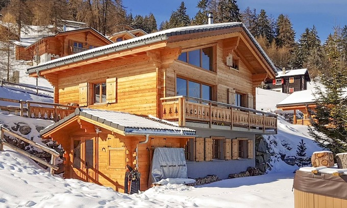 Mayens-de-Riddes Ski Chalet | Chalet Mon Ours - Jacuzzi - Sauna - Views - La Tzoumaz, 4 Vallees