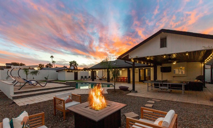 Chandler House | Chandler New Remodel! Heated Pool and Super Sized Backyard! Dog Friendly!