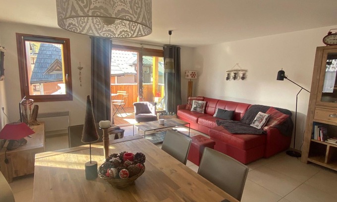 Montgenevre Apartment | Charming Apartment Near Slopes and Shops with Private Garage