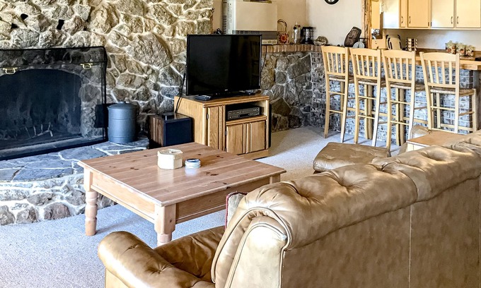Alpine Village Cabin | Charming dog-friendly mountain getaway w/hot tub, fireplace, W/D, & great views