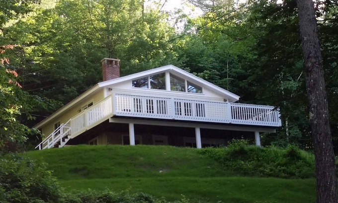 Elkins House | Charming home across from pristine Pleasant Lake, New London