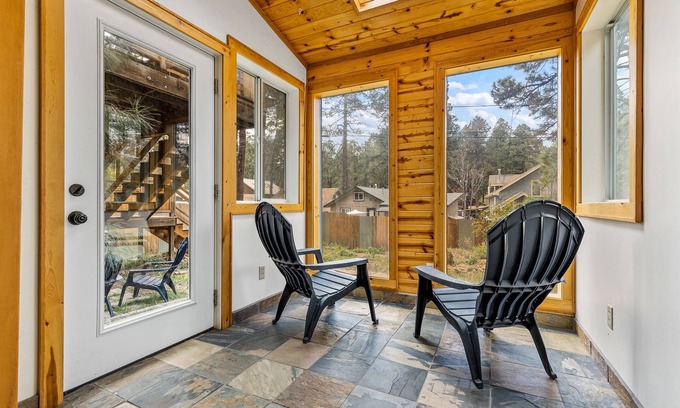 Mountainaire House | Charming Retreat with Sunroom & Spacious Deck