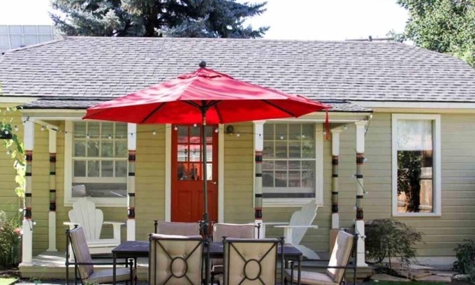 Paonia Cottage | Charming studio cottage on quiet street with beautiful landscaping and gardens.