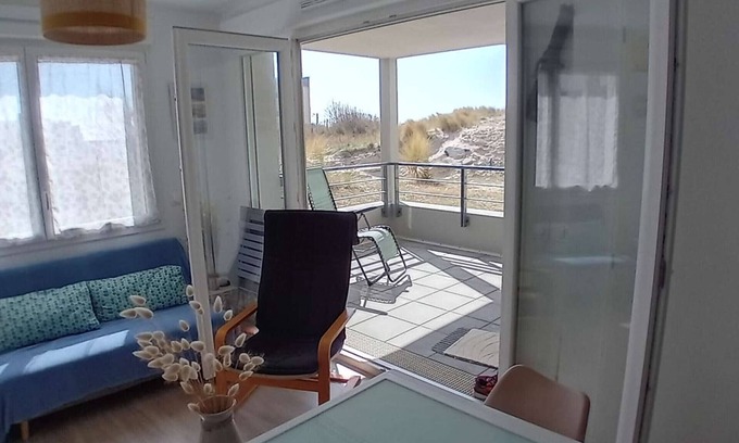 Stella-Plage Apartment | Charming T2 with Terrace in Stella Beach, Pets Allowed