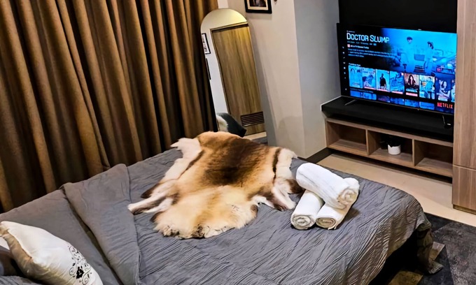 Barangay 76 Apartment | Chic 2BR End Unit with King Bed, Fast Wi-fi FREE Parking~Mall of Asian
