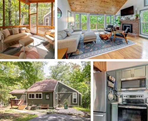 The Woods House | Chic Cabin with 3 Kings Privacy & Pool Access