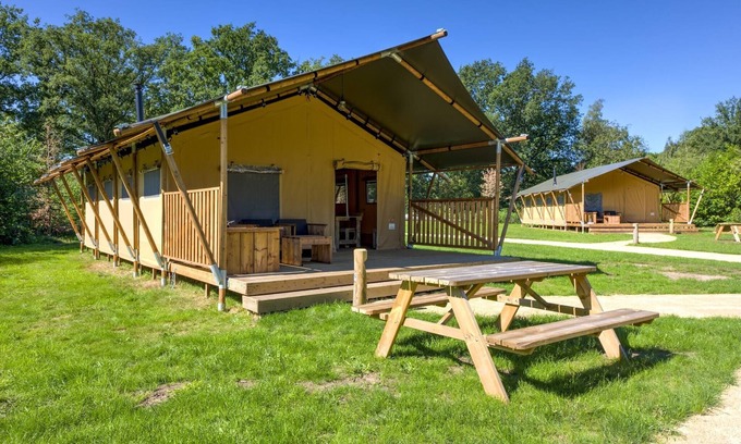 Municipality of Dalfsen House | Chic Glamping Escape with Pool