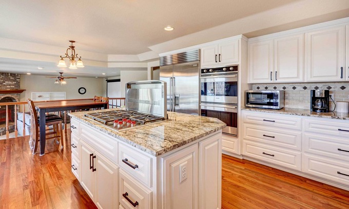 Medford Villa | Chic Medford Retreat - Outdoor Pool & Sauna!