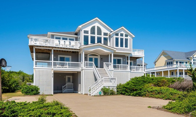 Whalehead Beach House | Chillin' the Most:Semi-Oceanfront, Private Heated Pool, Hot Tub, Game/Media Room
