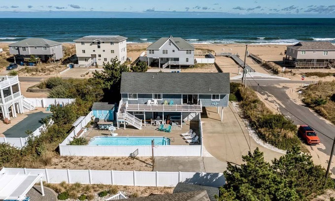 Sandbridge House | Coastal Charm | 200 ft to the beach | Private Pool, Hot Tub