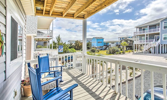Holden Beach House | Coastal Oasis w/Decks: Walk to Holden Beach!