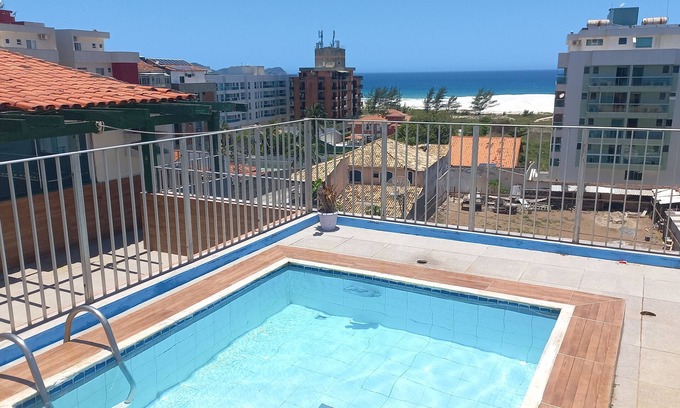 Braga Apartment | Cobertura Duplex com Piscina e Vista a 200m da Praia da Dunas, Acomoda ate 12!