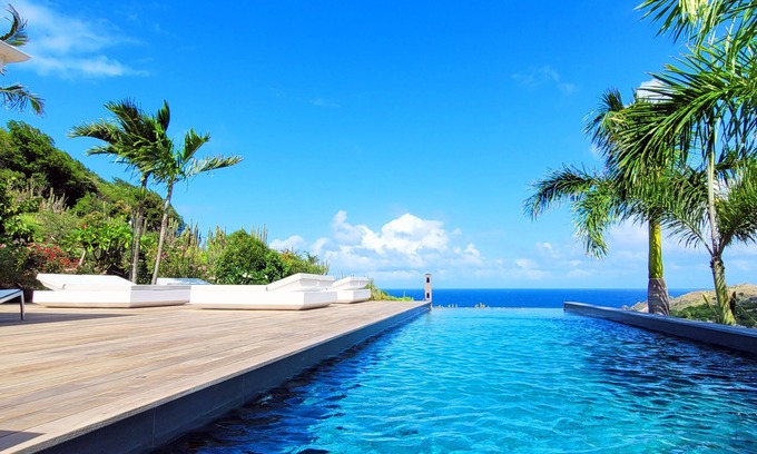 Petit Cul De Sac Beach Villa | Coco Rock luxury villa sea view 6 rooms 12 pers