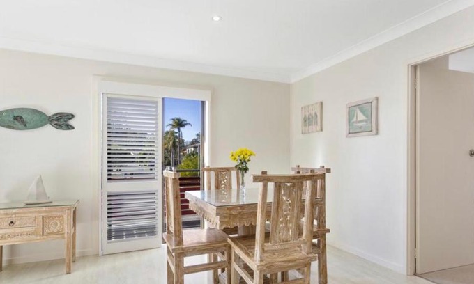 Nelson Bay Apartment | Coconuts - 2 balconies and stroll to choice of 2 beaches