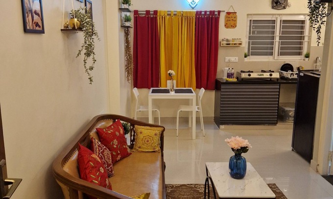 Gachibowli Apartment | Come and Experience Cozy 1-bedroom apartment with WiFi, AC in amazing Hyderabad