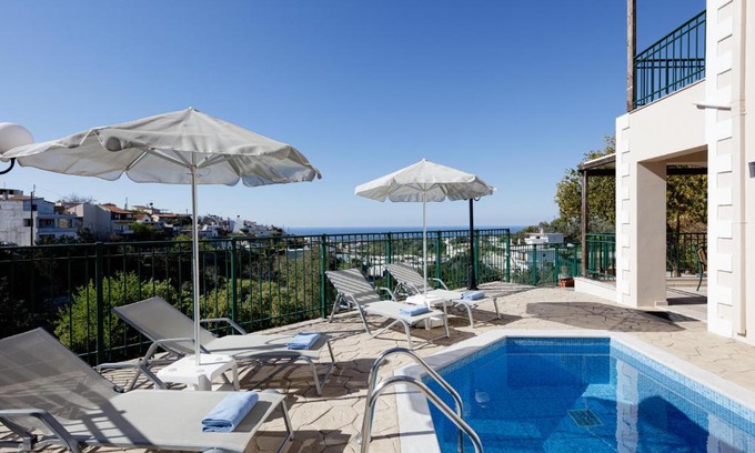 Kirianna Villa | Comfort Villa Mahin, Pool, Sea view, Rethymno