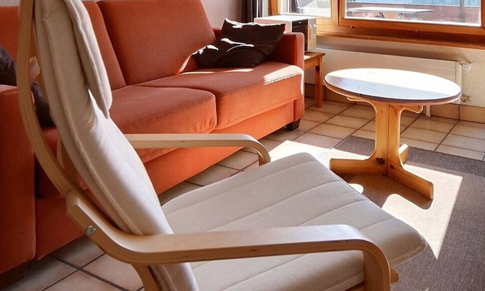 Grimentz Apartment | Comfortable flat for 2 to 4 people, living room with 1 double divan bed, kitchen area with dishwashe