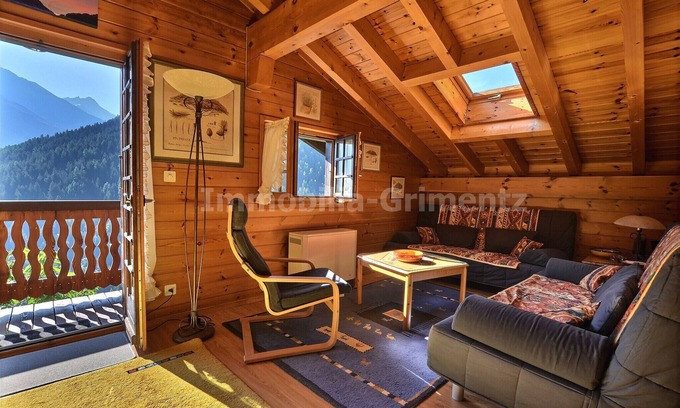 Grimentz Apartment | Comfortable flat for 2 to 4 people, living room with 1 divan bed, kitchen area, 1 double bedroom, ba