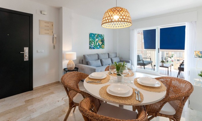 Grao de Gandia Apartment | Condo with charm, a few meters from the beach. A/C and free wifi. Terrace with sea views