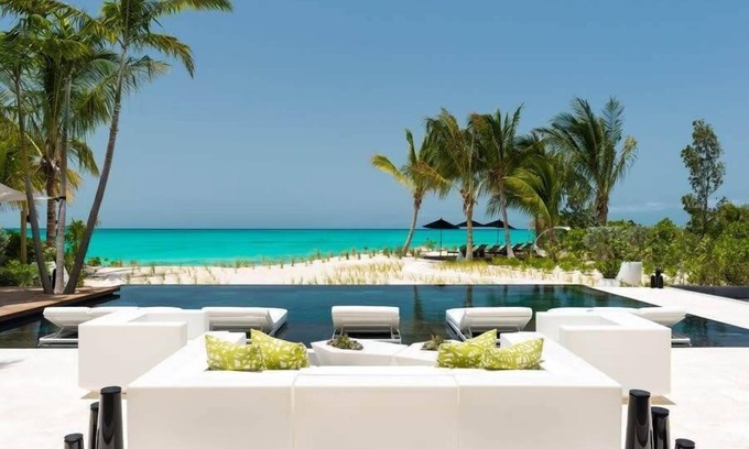 Leeward Settlement Villa | Cool beachfront fully staffed villa with unique architecture