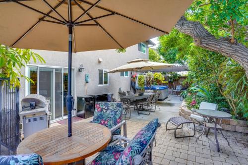 East Side Costa Mesa Apartment | Costa Mesa Rental with Private Hot Tub and Fire Pit!