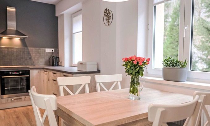 Jachymov Apartment | Cosy apartment for 5 guests with WIFI, TV, panoramic view and parking