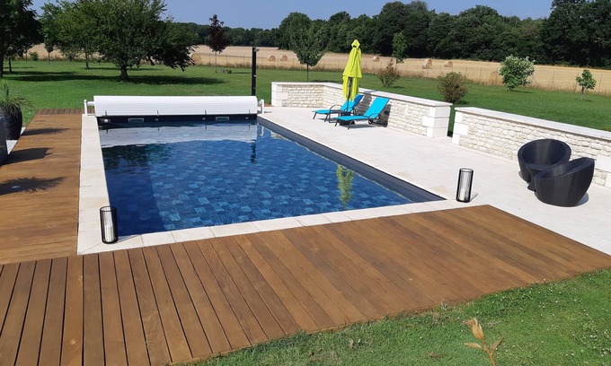 Geay House | Country house, calm and natural terrace, heated swimming pool