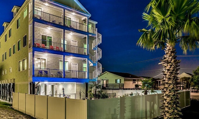 Cherry Grove Beach House | Covered Outdoor Area Private Pool/Spa/Theater Room/350ft to the Beach Access